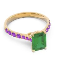 Pave Emerald Cut Nairjhara Ring