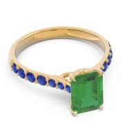 Pave Emerald Cut Nairjhara Ring