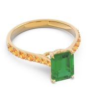 Pave Emerald Cut Nairjhara Ring
