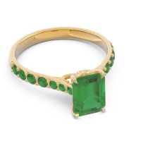 Pave Emerald Cut Nairjhara Ring