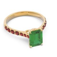 Pave Emerald Cut Nairjhara Ring