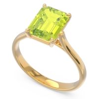 Solitaire Emerald Cut Brhat Ring