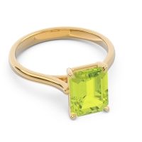 Solitaire Emerald Cut Brhat Ring