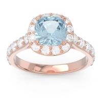 Halo Pave Cushion Svaja Ring