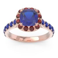Halo Pave Cushion Svaja Ring