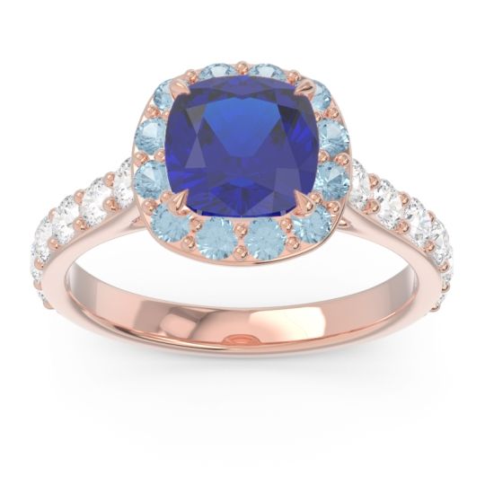 Halo Pave Cushion Svaja Ring