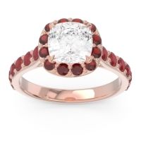 Halo Pave Cushion Svaja Ring