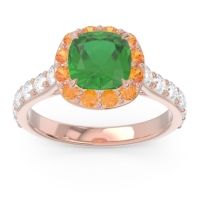 Halo Pave Cushion Svaja Ring