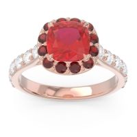 Halo Pave Cushion Svaja Ring