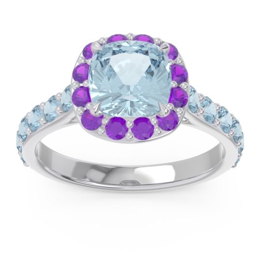 Halo Pave Cushion Svaja Ring