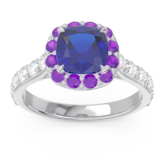 Halo Pave Cushion Svaja Ring