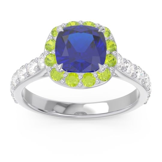 Halo Pave Cushion Svaja Ring