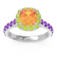 Halo Pave Cushion Svaja Ring