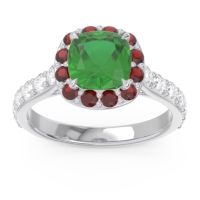 Halo Pave Cushion Svaja Ring