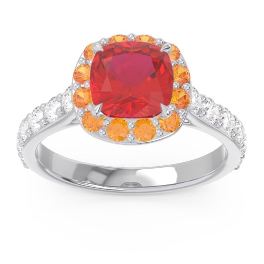 Halo Pave Cushion Svaja Ring