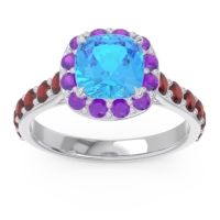 Halo Pave Cushion Svaja Ring