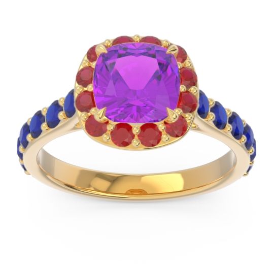 Halo Pave Cushion Svaja Ring