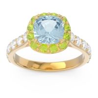 Halo Pave Cushion Svaja Ring