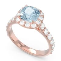 Halo Pave Cushion Svaja Ring