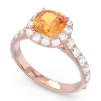 Halo Pave Cushion Svaja Ring