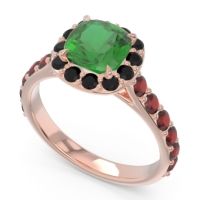 Halo Pave Cushion Svaja Ring