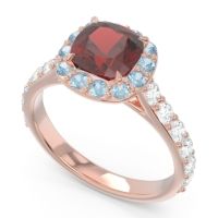 Halo Pave Cushion Svaja Ring