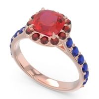Halo Pave Cushion Svaja Ring