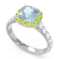Halo Pave Cushion Svaja Ring