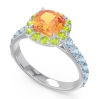 Halo Pave Cushion Svaja Ring