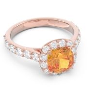 Halo Pave Cushion Svaja Ring