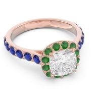 Halo Pave Cushion Svaja Ring