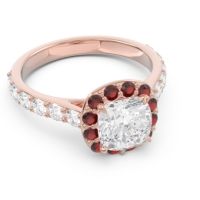 Halo Pave Cushion Svaja Ring