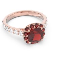 Halo Pave Cushion Svaja Ring