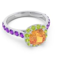 Halo Pave Cushion Svaja Ring