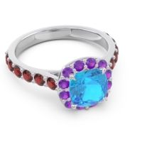 Halo Pave Cushion Svaja Ring