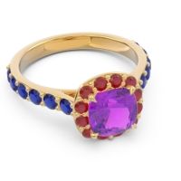 Halo Pave Cushion Svaja Ring
