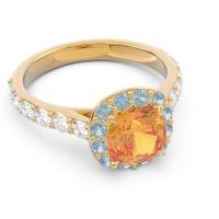 Halo Pave Cushion Svaja Ring