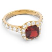 Halo Pave Cushion Svaja Ring