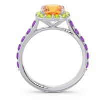 Halo Pave Cushion Svaja Ring