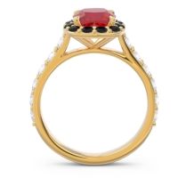 Halo Pave Cushion Svaja Ring