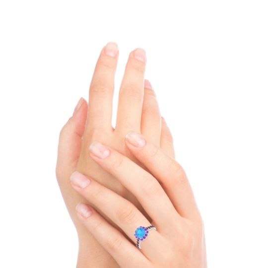 Halo Pave Cushion Svaja Ring