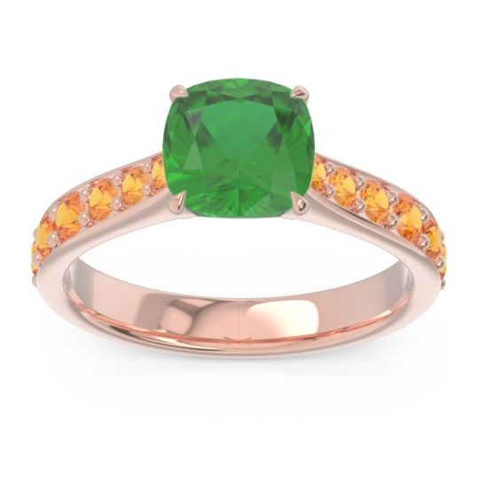 Pave Cushion Kesari Ring