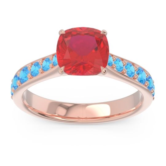 Pave Cushion Kesari Ring