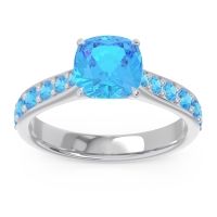 Pave Cushion Kesari Ring