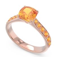 Pave Cushion Kesari Ring
