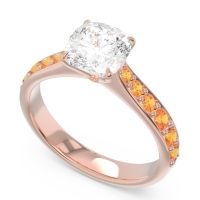 Pave Cushion Kesari Ring