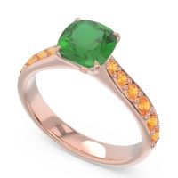 Pave Cushion Kesari Ring