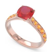 Pave Cushion Kesari Ring