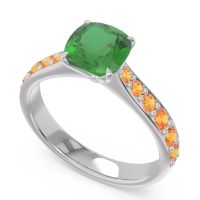 Pave Cushion Kesari Ring