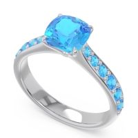 Pave Cushion Kesari Ring